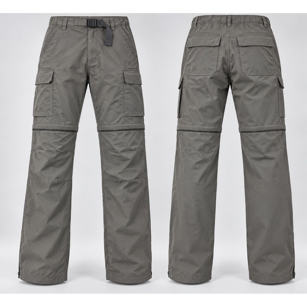 The North Face Paramount Convertible Pants Mens Small Gray Cargo belted Outdoor